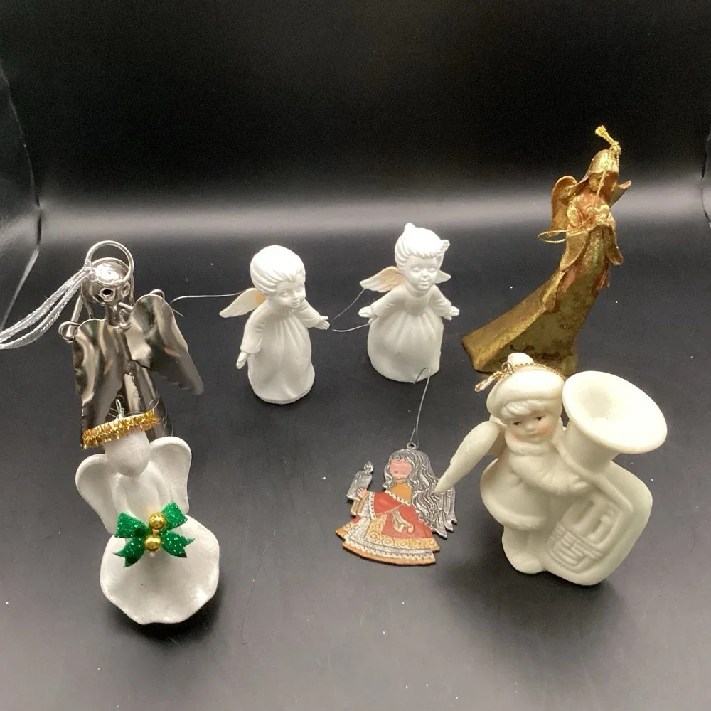 Lot of 7 Angel Christmas Ornaments Miscellaneous Christmas‎ Holiday Decor
